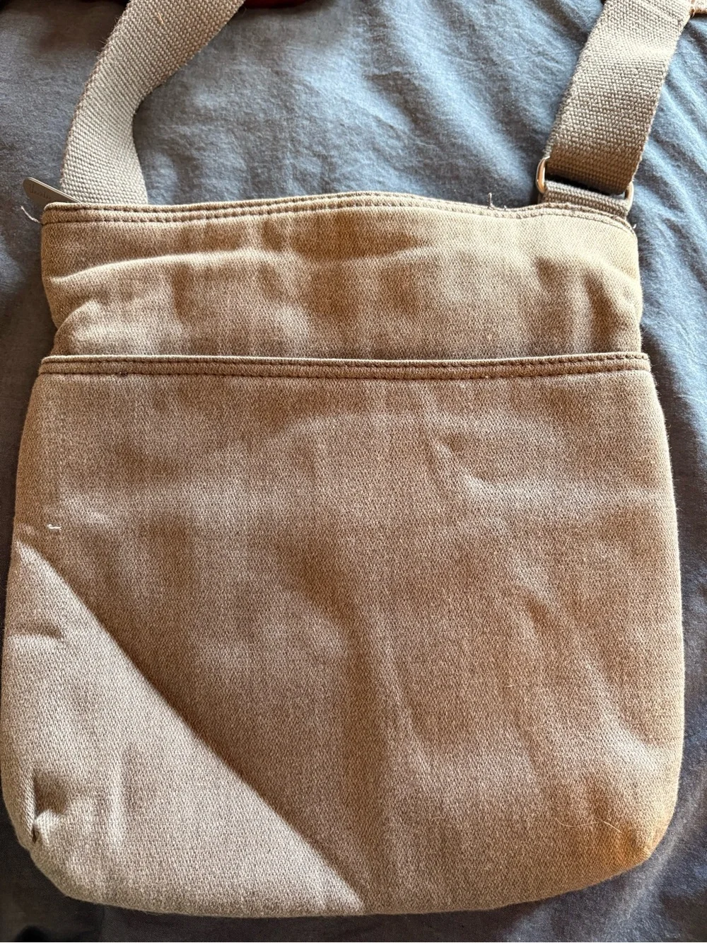 thirty-one Grey Canvas Crossbody with Branded Zipper - Picture 2 of 7